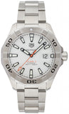 Tag Heuer Aquaracer Calibre 5 Automatic White Dial Silver Steel Strap Watch for Men - WAY2013.BA0927 Authentic Buy Shop Now