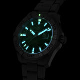 Tag Heuer Aquaracer Calibre 5 Automatic Green Dial Silver Steel Strap Watch for Men - WAY2015.BA0927