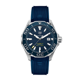 Tag Heuer Aquaracer Calibre 5 Automatic Blue Dial Blue Rubber Strap Watch for Men - WAY201B.FT6150 Authentic Buy Shop Now