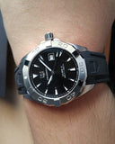 Tag Heuer Aquaracer Automatic Caliber 5 Black Dial Black Rubber Strap Watch for Men - WAY2110.FT8021 Authentic Buy Shop Now