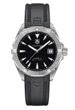 Tag Heuer Aquaracer Caliber 5 Automatic Black Dial Black Rubber Strap Watch for Men - WAY2113.FT8021 Authentic Buy Shop Now