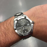 Tag Heuer Aquaracer Automatic Anthracite Grey Dial Silver Steel Strap Watch for Men - WAY2113.BA0928 Authentic Buy Shop Now