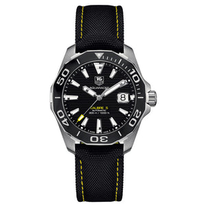 Tag Heuer Aquaracer Calibre 5 Automatic Black Dial Black Nylon Strap Watch for Men - WAY211A.FC6362 Authentic Buy Shop Now