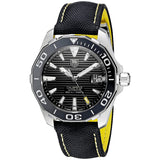 Tag Heuer Aquaracer Jeremy Lin Special Edition Grey Dial Black Nylon Strap Watch for Men - WAY211F.FC6362 Authentic Buy Shop Now