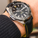 Tag Heuer Aquaracer Jeremy Lin Special Edition Grey Dial Black Nylon Strap Watch for Men - WAY211F.FC6362 Authentic Buy Shop Now