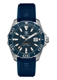 Tag Heuer Aquaracer Calibre 5 Blue Dial Blue Silicone Strap Watch for Men - WAY211C.FT6155 Authentic Buy Shop Now