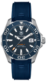 Tag Heuer Aquaracer Calibre 5 Blue Dial Blue Silicone Strap Watch for Men - WAY211C.FT6155 Authentic Buy Shop Now