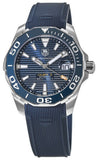 Tag Heuer Aquaracer Calibre 5 Blue Dial Blue Silicone Strap Watch for Men - WAY211C.FT6155 Authentic Buy Shop Now