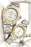 Tag Heuer Aquaracer Calibre 5 Automatic White Dial Two Tone Steel Strap Watch for Men - WAY2151.BD0912 Authentic Buy Shop Now