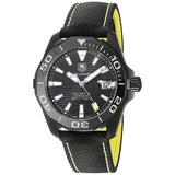 Tag Heuer Aquaracer Calibre 5 Automatic Black Dial Black Nylon Strap Watch for Men - WAY218A.FC6362 Authentic Buy Shop Now