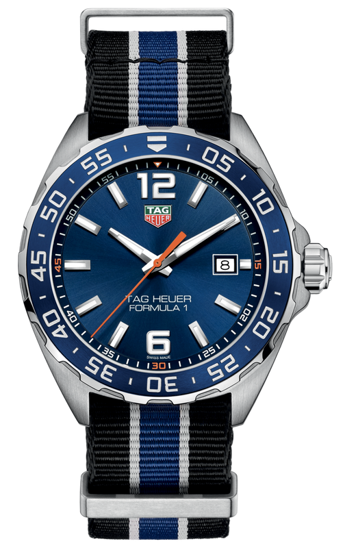 Tag Heuer Formula 1 Quartz Blue Dial Two Tone NATO Strap Watch for Men - WAZ1010.FC8197 Authentic Buy Shop Now