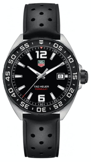 Tag Heuer Formula 1 Quartz Black Dial Black Rubber Strap Watch for Men - WAZ1110.FT8023 Authentic Buy Shop Now