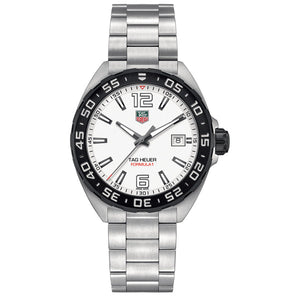 Tag Heuer Formula 1 White Dial Silver Steel Strap Watch for Men - WAZ1111.BA0875 Authentic Buy Shop Now
