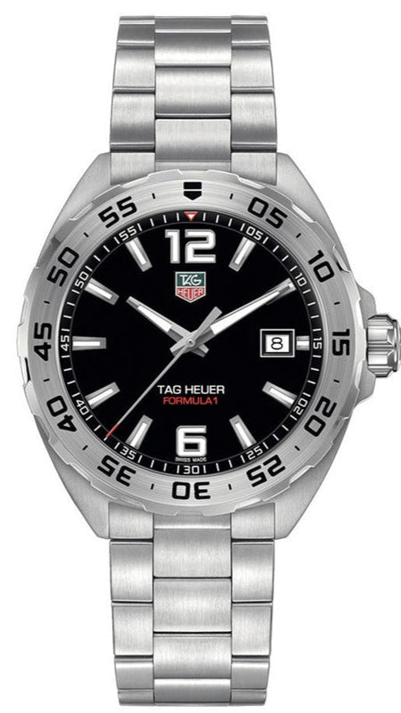 Tag Heuer Formula 1 Black Dial Silver Steel Strap Watch for Men - WAZ1112.BA0875 Authentic Buy Shop Now