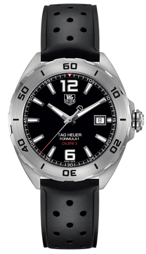 Tag Heuer Formula 1 Automatic Black Dial Black Rubber Strap Watch for Men - WAZ2113.FT8023 Authentic Buy Shop Now
