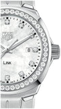 Tag Heuer Link Quartz Diamonds Mother of Pearl Dial Silver Steel Strap Watch for Women - WBC1316.BA0600 Authentic Buy Shop Now