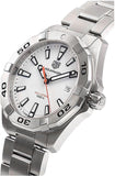 Tag Heuer Aquaracer Quartz White Dial Silver Steel Strap Watch for Men - WBD1111.BA0928 Authentic Buy Shop Now