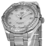 Tag Heuer Aquaracer Diamonds White Mother of Pearl Dial Silver Steel Strap Watch for Women - WBD1315.BA0740 Authentic Buy Shop Now