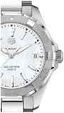 Tag Heuer Aquaracer Mother of Pearl Dial Silver Steel Strap Watch for Women - WBD131A.BA0748 Authentic Buy Shop Now