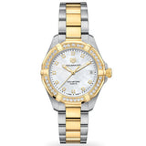 Tag Heuer Aquaracer Quartz Diamonds Mother of Pearl Dial Two Tone Steel Strap Watch for Women - WBD1423.BB0321 Authentic Buy Shop Now