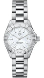 Tag Heuer Aquaracer Quartz Mother of Pearl White Dial Silver Steel Strap Watch for Women - WBD1411.BA0741 Authentic Buy Shop Now