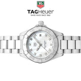 Tag Heuer Aquaracer Diamonds Mother of Pearl Dial Silver Steel Strap Watch for Women - WBD1414.BA0741 Authentic Buy Shop Now