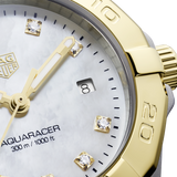 Tag Heuer Aquaracer Diamonds Mother of Pearl Dial Two Tone Steel Strap Watch for Men - WBD1422.BB0321 Authentic Buy Shop Now