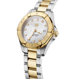 Tag Heuer Aquaracer Diamonds Mother of Pearl Dial Two Tone Steel Strap Watch for Men - WBD1422.BB0321 Authentic Buy Shop Now