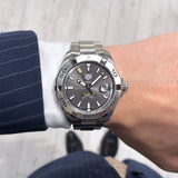 Tag Heuer Aquaracer Calibre 5 Grey Dial Silver Steel Strap Watch for Men - WBD2113.BA0928 Authentic Buy Shop Now