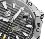 Tag Heuer Aquaracer Calibre 5 Grey Dial Silver Steel Strap Watch for Men - WBD2113.BA0928 Authentic Buy Shop Now