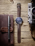 Tag Heuer Autavia Calibre 5 Automatic Blue Dial Brown Leather Strap Watch for Men - WBE5116.FC8266 Authentic Buy Shop Now