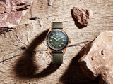 Tag Heuer Autavia Calibre 5 Automatic Olive Green Dial Green Leather Strap Watch for Men - WBE5190.FC8268 Authentic Buy Shop Now