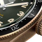 Tag Heuer Autavia Calibre 5 Automatic Olive Green Dial Green Leather Strap Watch for Men - WBE5190.FC8268 Authentic Buy Shop Now