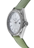 Tag Heuer Formula 1 Quartz Diamonds Mother of Pearl Dial Green Leather Strap Watch for Women - WBJ131A.FC8249 Authentic Buy Shop Now