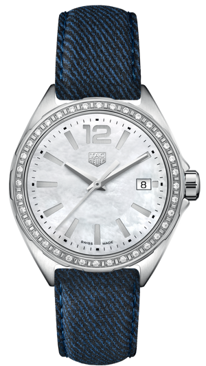 Tag Heuer Formula 1 Quartz Diamonds Mother of Pearl Dial Blue Leather Strap Watch for Women - WBJ131A.FC8251 Authentic Buy Shop Now