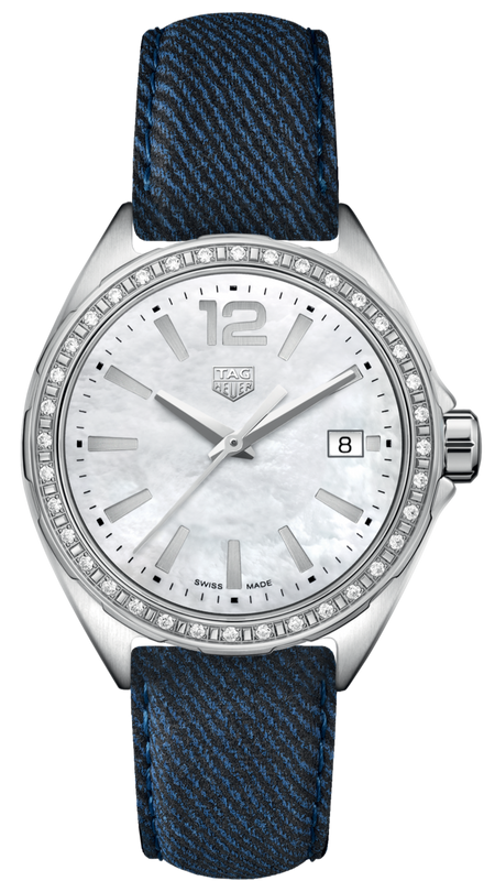 Tag Heuer Formula 1 Quartz Diamonds Mother of Pearl Dial Blue Leather Strap Watch for Women - WBJ131A.FC8251 Authentic Buy Shop Now