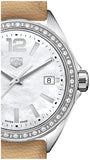 Tag Heuer Formula 1 Quartz Diamonds Mother of Pearl Dial Beige Leather Strap Watch for Women - WBJ131A.FC8254 Authentic Buy Shop Now