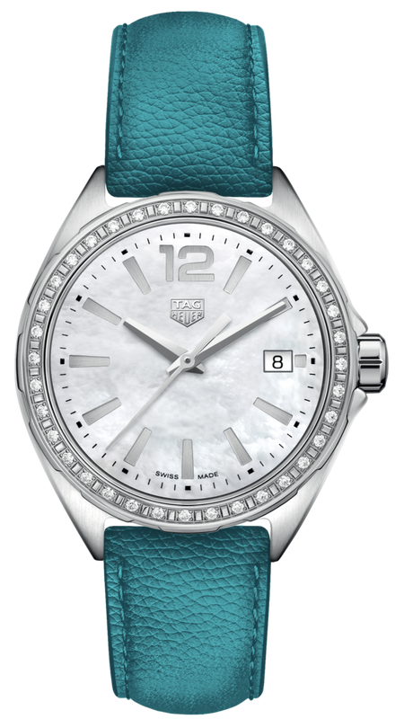 Tag Heuer Formula 1 Quartz Diamonds Mother of Pearl Dial Blue Leather Strap Watch for Women - WBJ131A.FC8256 Authentic Buy Shop Now