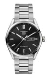 Tag Heuer Carrera Day Date Automatic Black Dial Silver Steel Strap Watch for Men - WBN2010.BA0640 Authentic Buy Shop Now