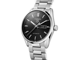 Tag Heuer Carrera Day Date Automatic Black Dial Silver Steel Strap Watch for Men - WBN2010.BA0640 Authentic Buy Shop Now