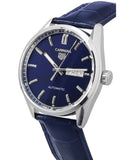 Tag Heuer Carrera Day Date Blue Dial Blue Leather Strap Watch for Men - WBN2012.FC6502 Authentic Buy Shop Now