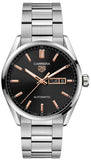 Tag Heuer Carrera Day Date Black Dial Silver Steel Strap Watch for Men - WBN2013.BA0640 Authentic Buy Shop Now