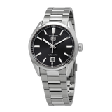 Tag Heuer Carrera Date Black Dial Silver Steel Strap Watch for Men - WBN2110.BA0639 Authentic Buy Shop Now