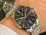 Tag Heuer Carrera Date Black Dial Silver Steel Strap Watch for Men - WBN2110.BA0639 Authentic Buy Shop Now