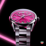 Tag Heuer Carrera Date Automatic 18K Pink Dial Silver Steel Strap Watch for Women - WBN2313.BA0001 Authentic Buy Shop Now