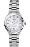 Tag Heuer Carrera Mother of Pearl Dial Silver Steel Strap Watch for Women - WBN2410.BA0621 Authentic Buy Shop Now