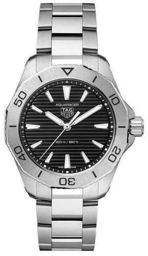Tag Heuer Aquaracer Professional 200 Quartz Black Dial Silver Steel Strap Watch for Men - WBP1110.BA0627 Authentic Buy Shop Now