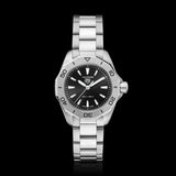 Tag Heuer Aquaracer Professional 200 Quartz Black Dial Silver Steel Strap Watch for Women - WBP1410.BA0622 Authentic Buy Shop Now