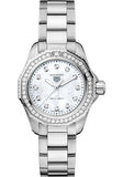 Tag Heuer Aquaracer Professional 200 Quartz Diamond Mother of Pearl Dial Silver Steel Strap Watch for Women - WBP1417.BA0622 Authentic Buy Shop Now