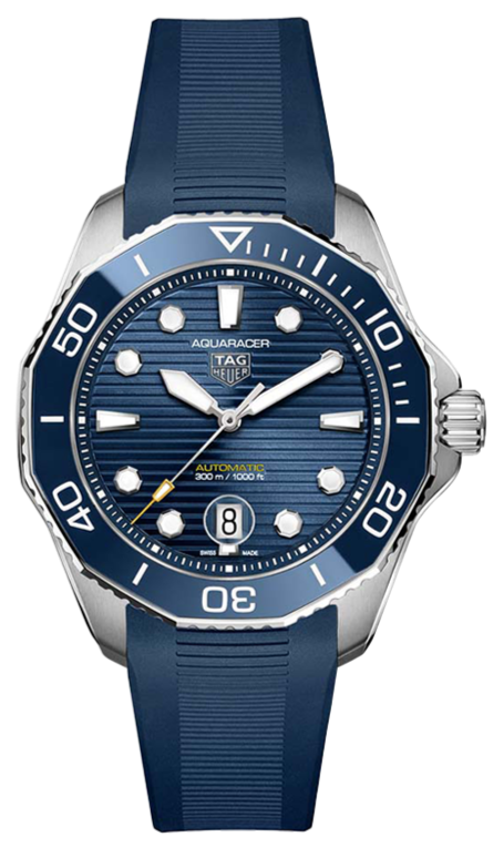 Tag Heuer Aquaracer Professional 300 Automatic Blue Dial Blue Rubber Strap Watch for Men - WBP201B.FT6198 Authentic Buy Shop Now